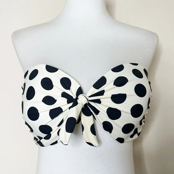 L*Space Beach Party Polka Dot Bandeau Top & Flip Bottom Swimsuit Bikini Set - Picture 5 of 16